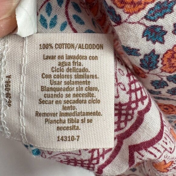 Decree Patchwork Floral Blouse Women’s Large Square Neck Boho Festival Style Top - Picture 8 of 8